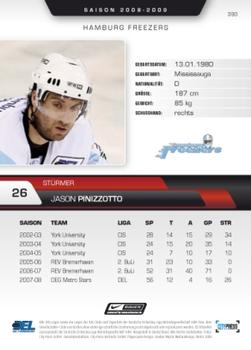 2008-09 Playercards (DEL) #393 Jason Pinizzotto Back