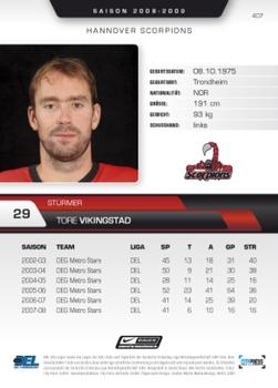 2008-09 Playercards (DEL) #407 Tore Vikingstad Back