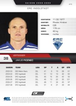 2008-09 Playercards (DEL) #415 Jakub Ficenec Back