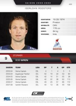 2008-09 Playercards (DEL) #428 Bob Wren Back
