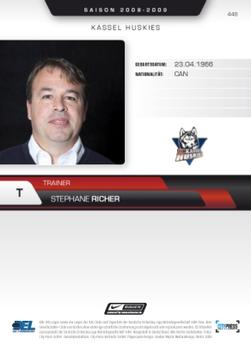 2008-09 Playercards (DEL) #448 Stephane Richer Back