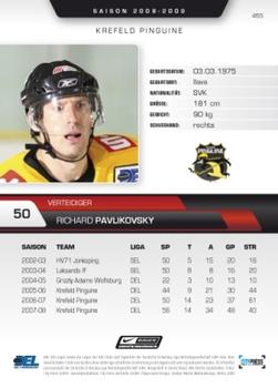 2008-09 Playercards (DEL) #465 Richard Pavlikovsky Back