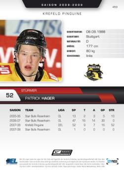 2008-09 Playercards (DEL) #469 Patrick Hager Back