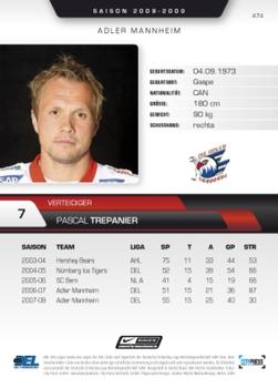 2008-09 Playercards (DEL) #474 Pascal Trepanier Back