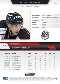 2008-09 Playercards (DEL) #495 Stephan Wilhelm Back