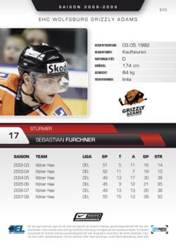 2008-09 Playercards (DEL) #510 Sebastian Furchner Back
