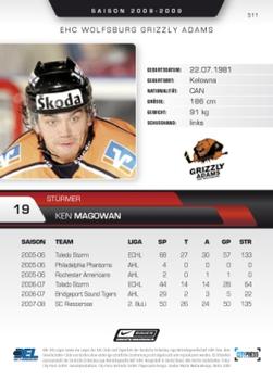 2008-09 Playercards (DEL) #511 Ken Magowan Back