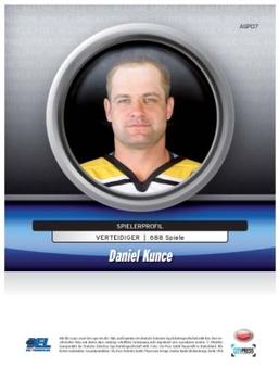 2008-09 Playercards (DEL) - Alltime Games #ASP07 Daniel Kunce Back