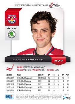 2012-13 Playercards EBEL #EBEL-102 Florian Mühlstein Back