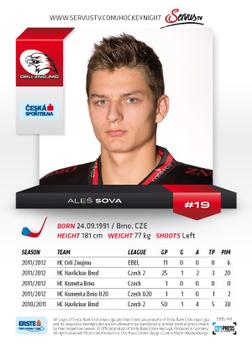 2012-13 Playercards EBEL #EBEL-148 Ales Sova Back