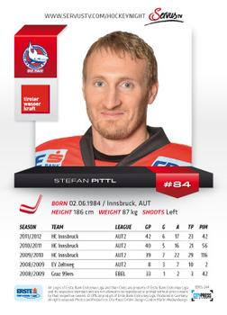 2012-13 Playercards EBEL #EBEL-244 Stefan Pittl Back