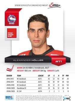 2012-13 Playercards EBEL #EBEL-251 Alexander Hӧller Back