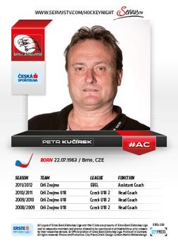 2012-13 Playercards EBEL #EBEL-339 Petr Kucirek Back