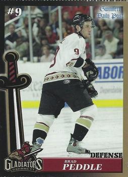 2003-04 Gwinnett Daily Post Gwinnett Gladiators (ECHL) #3 Brad Peddle Front