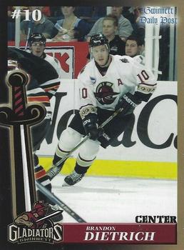 2003-04 Gwinnett Daily Post Gwinnett Gladiators (ECHL) #4 Brandon Dietrich Front
