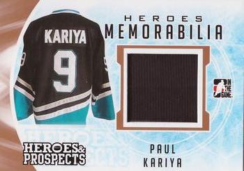 2016-17 Leaf In The Game Heroes and Prospects  - Hero Memorabilia #HM-35 Paul Kariya Front