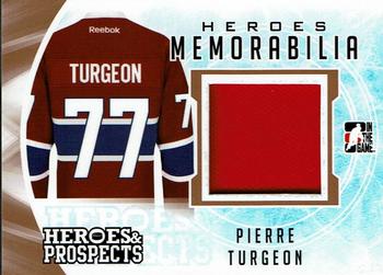 2016-17 Leaf In The Game Heroes and Prospects  - Hero Memorabilia #HM-38 Pierre Turgeon Front