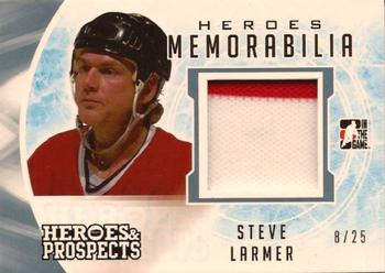2016-17 Leaf In The Game Heroes and Prospects  - Hero Memorabilia - Platinum #HM-43 Steve Larmer Front