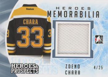 2016-17 Leaf In The Game Heroes and Prospects  - Hero Memorabilia - Platinum #HM-49 Zdeno Chara Front