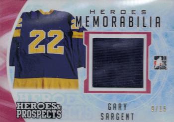 2016-17 Leaf In The Game Heroes and Prospects  - Hero Memorabilia - Red #HM-16 Gary Sargent Front