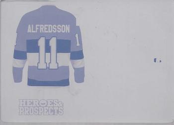2016-17 Leaf In The Game Heroes and Prospects  - Hero Memorabilia - Printing Plates Magenta #HM-12 Daniel Alfredsson Front