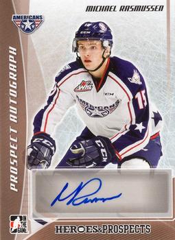 2016-17 Leaf In The Game Heroes and Prospects  - Prospect Signatures #PA-MR1 Michael Rasmussen Front