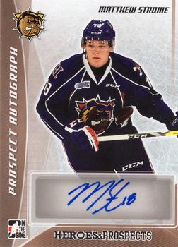 2016-17 Leaf In The Game Heroes and Prospects  - Prospect Signatures #PA-MS2 Matthew Strome Front
