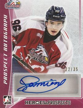 2016-17 Leaf In The Game Heroes and Prospects  - Prospect Signatures - Red #PA-DG1 Damien Giroux Front