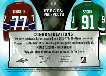 2016-17 Leaf In The Game Heroes and Prospects  - Reflections - Platinum #R-12 Pierre Turgeon / Tyler Seguin Back