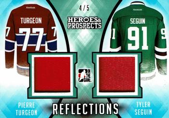 2016-17 Leaf In The Game Heroes and Prospects  - Reflections - Emerald #R-12 Pierre Turgeon / Tyler Seguin Front