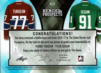 2016-17 Leaf In The Game Heroes and Prospects  - Reflections - Purple #R-12 Pierre Turgeon / Tyler Seguin Back