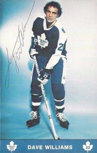 1979-80 Toronto Maple Leafs Postcards #NNO Dave Williams Front