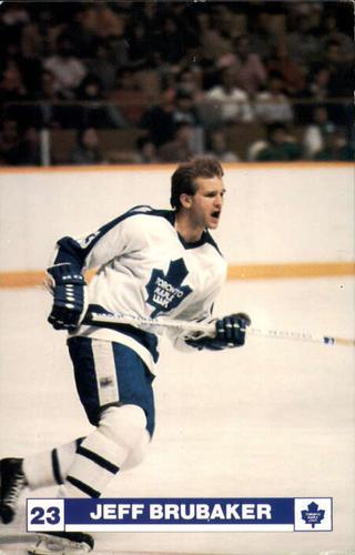 1985-86 Toronto Maple Leafs Postcards #NNO Jeff Brubaker Front