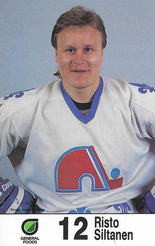 1985-86 General Foods Quebec Nordiques #NNO Risto Siltanen Front