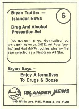 1985 New York Islanders News Bryan Trottier #6 Bryan Trottier / Guy Lafleur Back