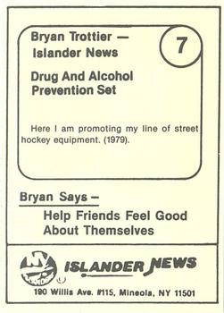1985 New York Islanders News Bryan Trottier #7 Bryan Trottier Back