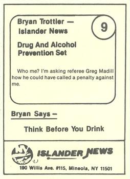 1985 New York Islanders News Bryan Trottier #9 Bryan Trottier / Gregg Madill Back