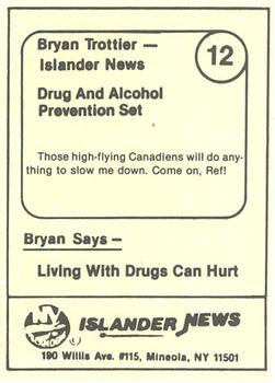 1985 New York Islanders News Bryan Trottier #12 Bryan Trottier Back
