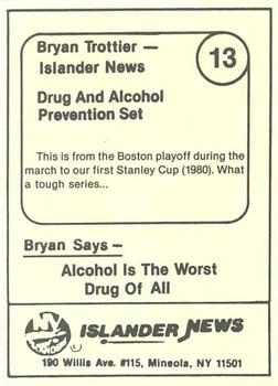 1985 New York Islanders News Bryan Trottier #13 Bryan Trottier / Craig MacTavish Back