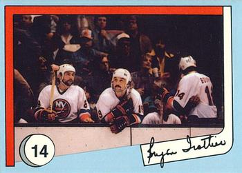 1985 New York Islanders News Bryan Trottier #14 Bryan Trottier / Garry Howatt Front