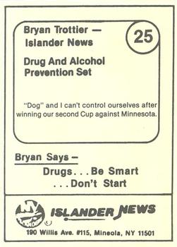 1985 New York Islanders News Bryan Trottier #25 Bryan Trottier / Duane Sutter Back