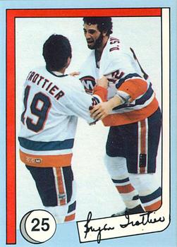 1985 New York Islanders News Bryan Trottier #25 Bryan Trottier / Duane Sutter Front