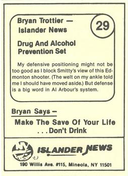 1985 New York Islanders News Bryan Trottier #29 Bryan Trottier / Wayne Gretzky Back