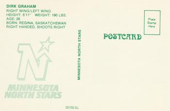 1985-86 Minnesota North Stars Postcards #NNO Dirk Graham Back