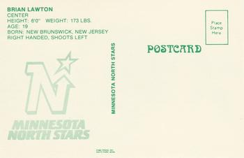 1985-86 Minnesota North Stars Postcards #NNO Brian Lawton Back