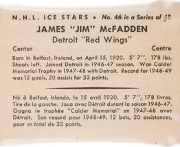 1949-50 World Wide Gum NHL Ice Stars Wrappers #46 Jim McFadden Front