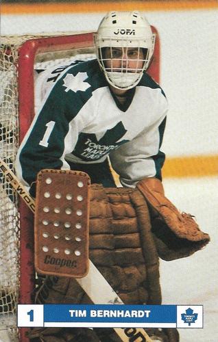 1986-87 Toronto Maple Leafs Postcards #NNO Tim Bernhardt Front