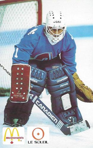 1985-86 McDonald's Quebec Nordiques #NNO Richard Sévigny Front