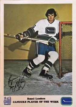 1973-74 Royal Bank Vancouver Canucks #NNO Bryan McSheffrey Front