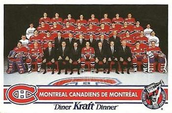 1992-93 Kraft - Kraft Dinner Teams #NNO Montreal Canadiens  Front